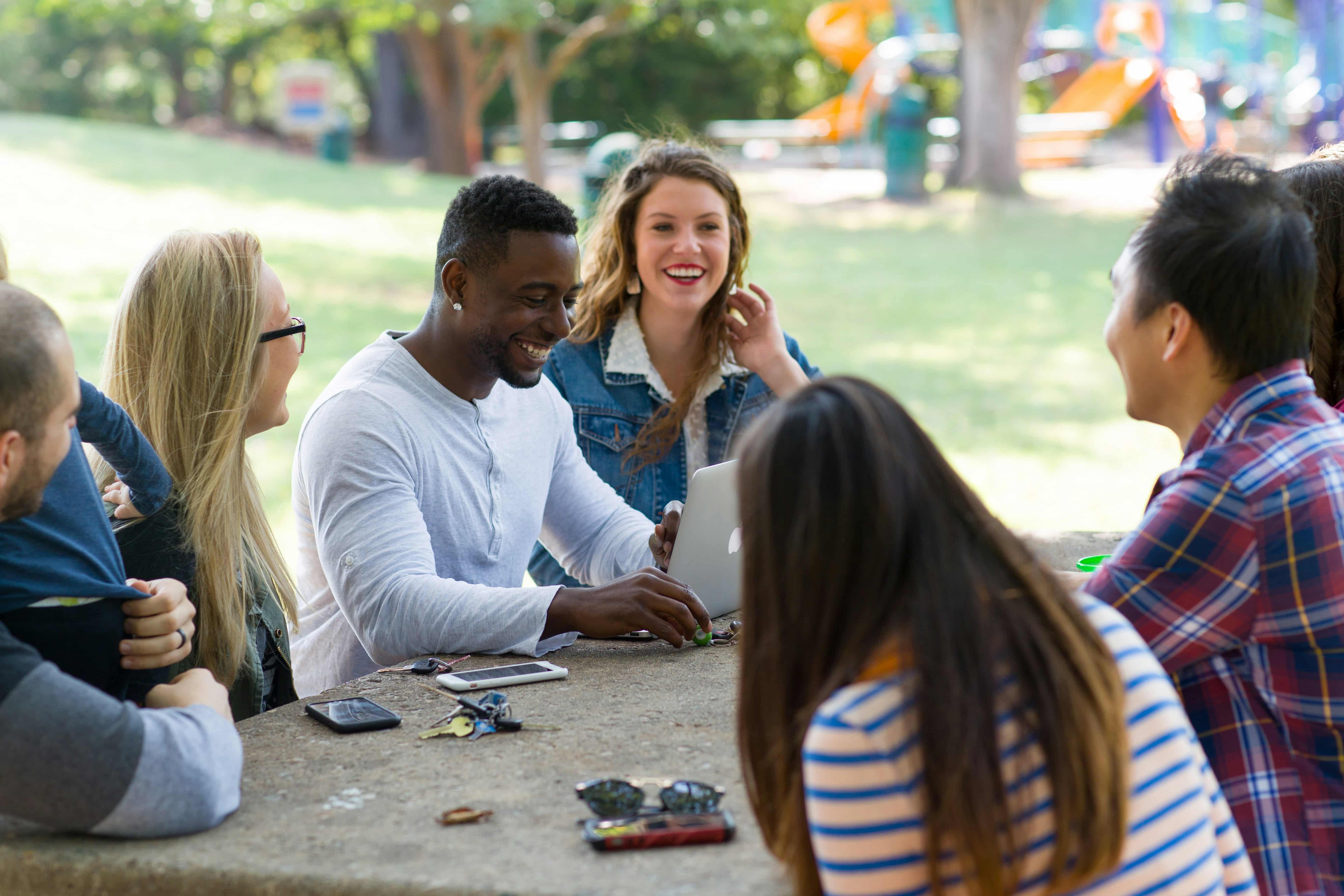 Students outside